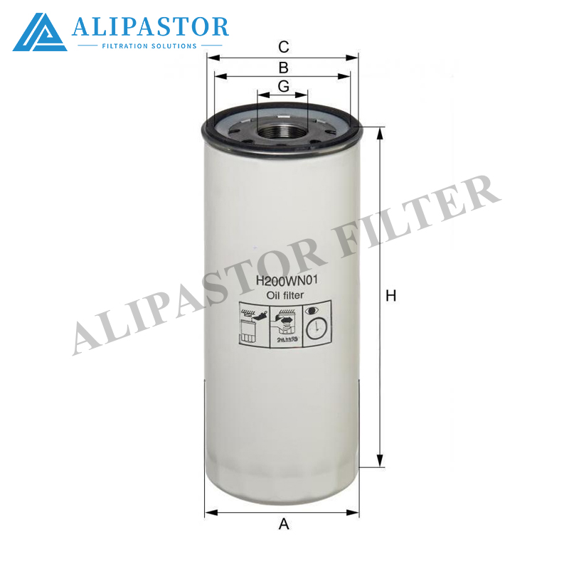 H200WN01 Original Quality Truck Engines Oil Filter Fuel Filter